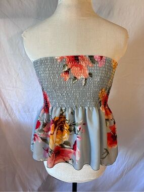 Teenbell Floral Smocked Tube Top